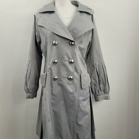 Vertigo Paris Jackets & Blazers - Vertigo Paris Pleated Double Breasted Trench Coat